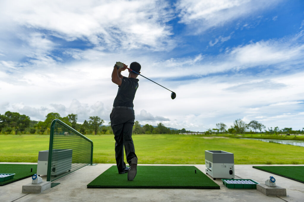 people at driving range